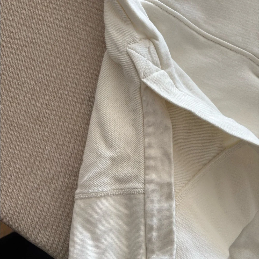 La Ligne Super Half Zip Hoodie Sweatshirt White Size XS